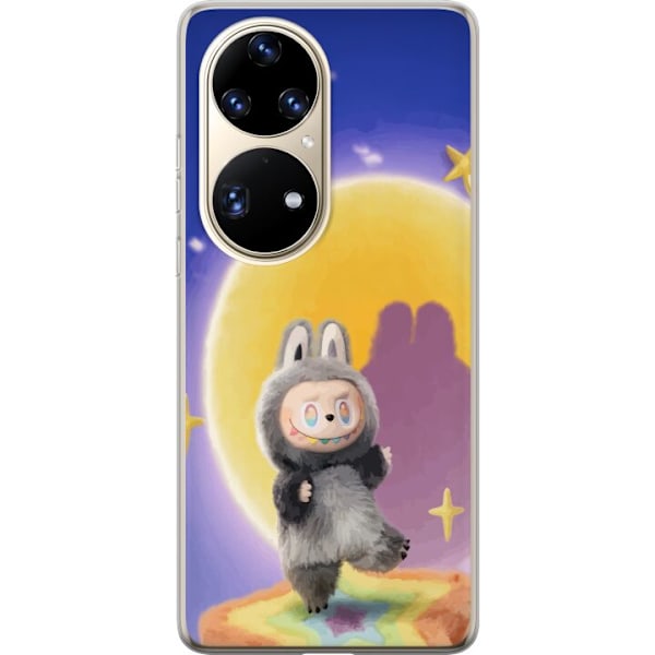 Huawei P50 Pro Läpinäkyvä kuori Labubu Neon Pop - Neonväri