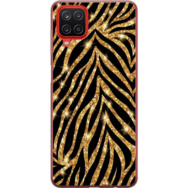 Samsung Galaxy A12 Deksel / Mobildeksel - Gull & Glitter
