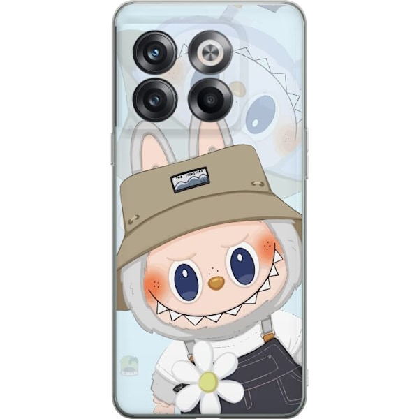OnePlus 10T Genomskinligt Skal Labubu med hatt – Pop Mart-figur Mr. Butcher i retro stil med karaktär
