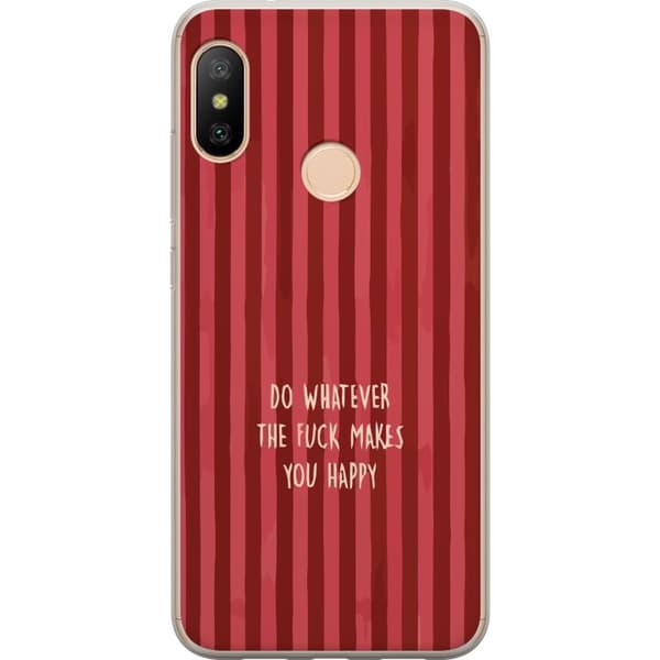 Kompatibelt Mobildeksel til Xiaomi Redmi 6 Pro Gör det som gör dig glad rød
