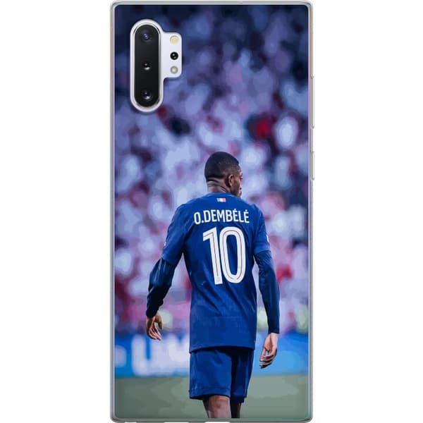 Kompatibelt Mobildeksel til Samsung Galaxy Note10+ Ousmane Dembélé inspirert bakre design på Frankrikes nasjonale lagtrøye blå