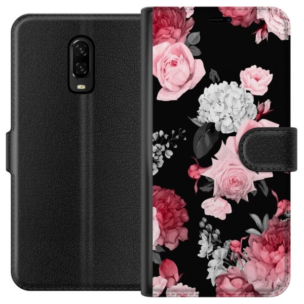 OnePlus 6T Tegnebogsetui Floral Blomst