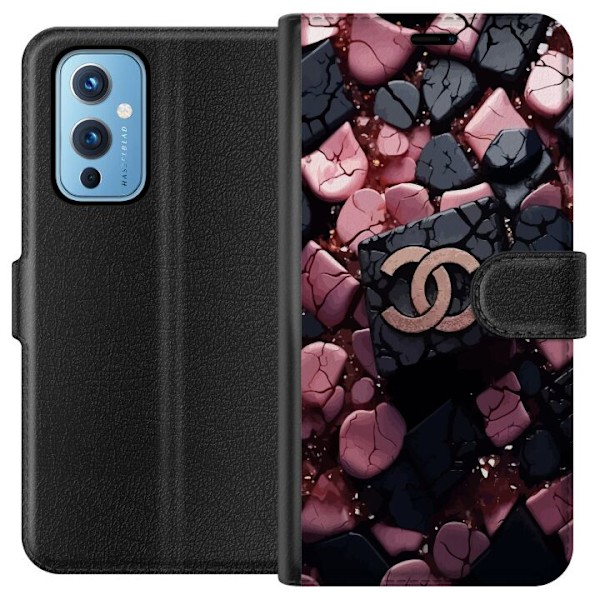 OnePlus 9 Plånboksfodral Chanel Black and Pink