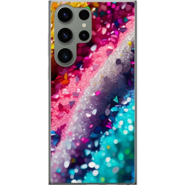 Samsung Galaxy S23 Ultra Läpinäkyvä kuori Glitter