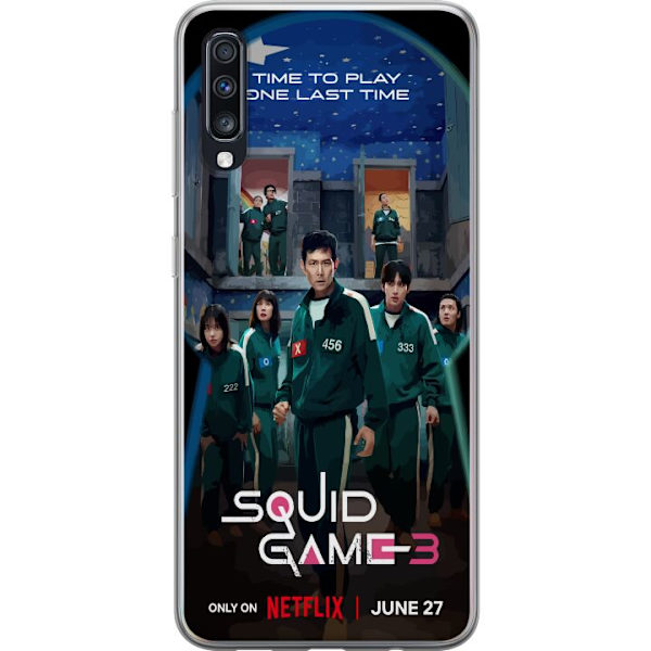 Samsung Galaxy A70 Gennemsigtig cover Squid Game Sæson 3 TV-serie karakterer Populære TV-serie motiver Ikoner Spænding Drama Asiatisk design Trend