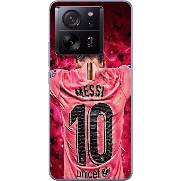 Xiaomi 13T Läpinäkyvä kuori Messi Jalkapallo Barcelona Argentiina Motivoiva Legendaarinen Pelaaja FC Barcelona Numero 10 Urheilu Jalkapallo