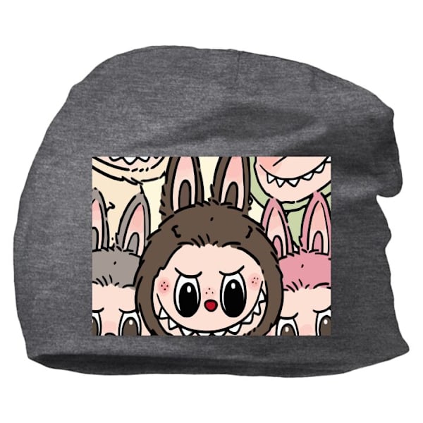Mössa för Vuxen | Varm Beanie i Mjukt Material Labubu Pastel Collection Mörkgrå
