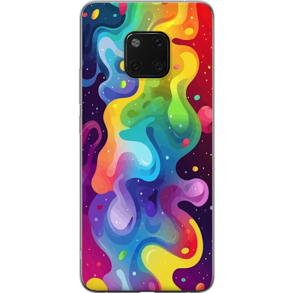 Huawei Mate 20 Pro Genomskinligt Skal Color Splash Abstrakt Konst Design Färgstarkt Mönster Modern Populär Väggkonst Grafiskt Trend