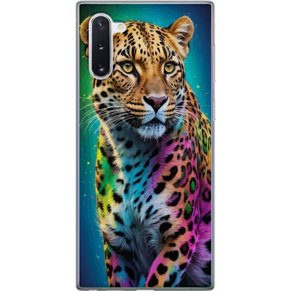 Samsung Galaxy Note10 Genomskinligt Skal Leopard