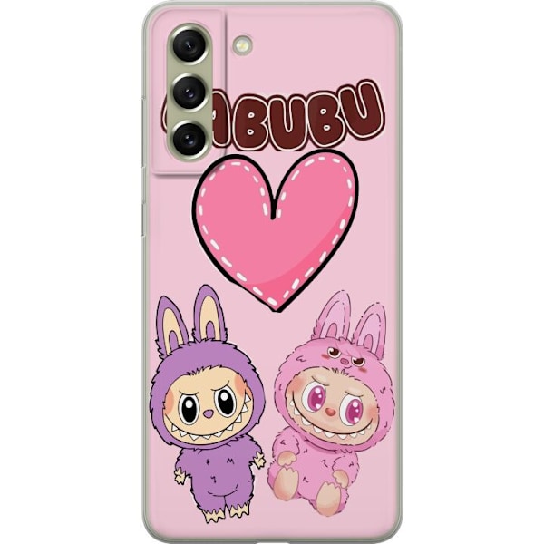 Samsung Galaxy S21 FE 5G Läpinäkyvä kuori Labubu Pink Monster