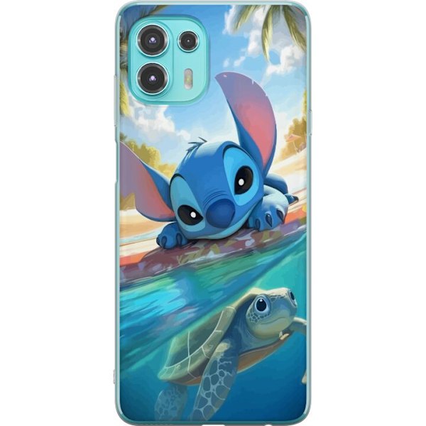 Motorola Edge 20 Lite Läpinäkyvä kuori Stitch kilpikonnalla