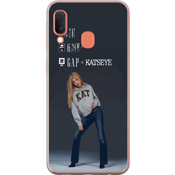 Kompatibelt Mobildeksel til Samsung Galaxy A20e KATSEYE blond modebild grå