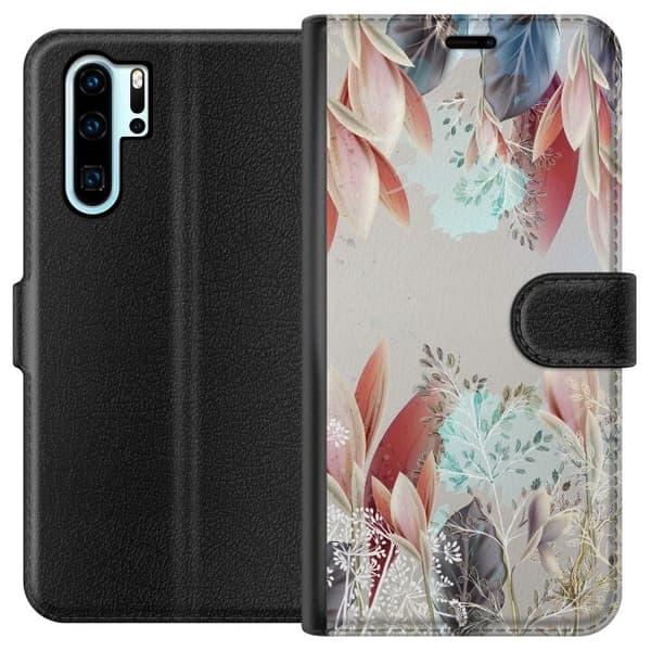 Kompatibelt Lommeboketui til Huawei P30 Pro Blomster