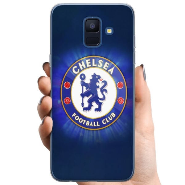 Samsung Galaxy A6 (2018) TPU Mobilcover Chelsea Fodbold