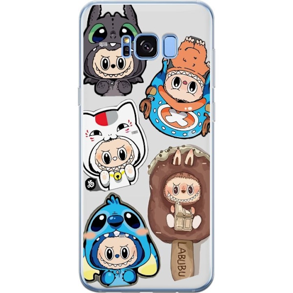 Samsung Galaxy S8+ Läpinäkyvä kuori Labubu hahmokokoelma - Pop Mart Labubu The Monsters väriluulisessa muotoilussa