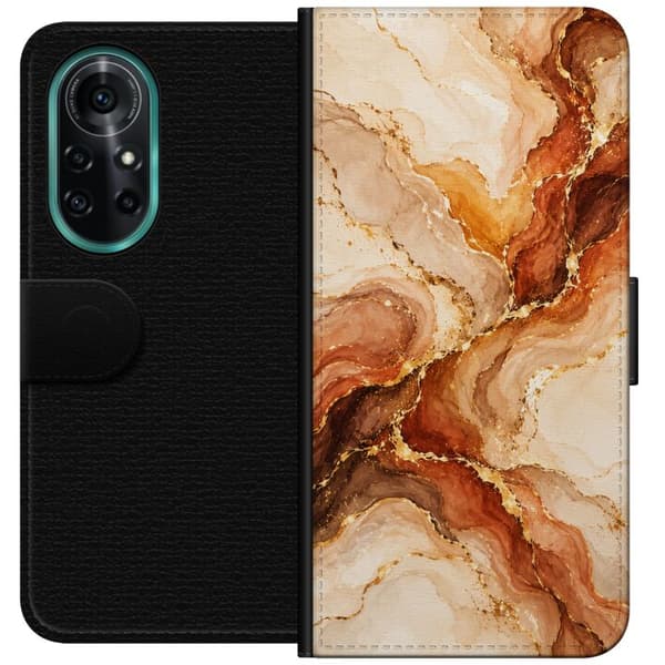 Kompatibel Tegnebogsetui til Huawei nova 8 Pro Høstagat beige