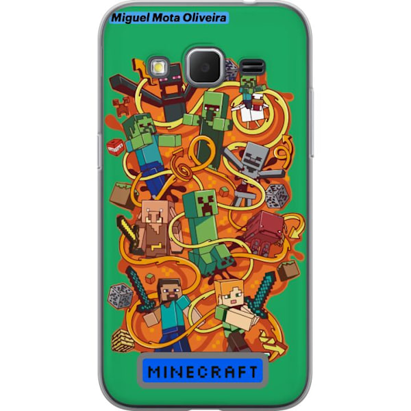 Samsung Galaxy Core Prime Läpinäkyvä kuori Minecraft