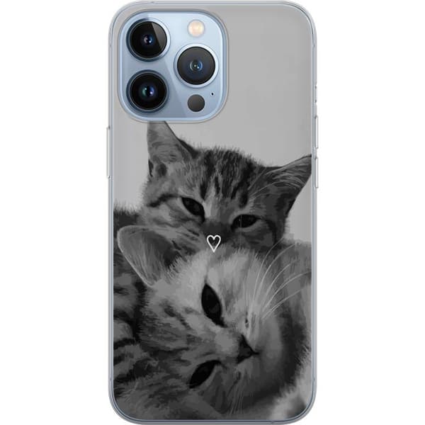 Kompatibelt Mobildeksel til Apple iPhone 13 Pro Katt Hjerte
