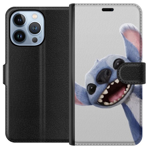 Apple iPhone 13 Pro Tegnebogsetui Stitch i fart - Kawaii-design til fans & børn