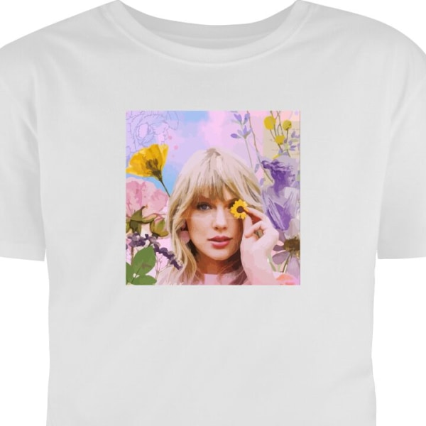 T-Shirt Taylor Swift valkoinen M