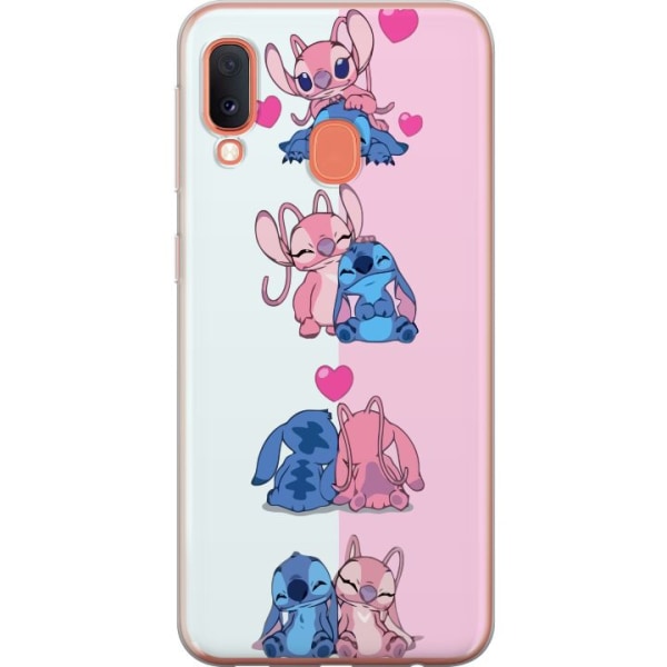 Samsung Galaxy A20e Gennemsigtig cover Lilo & Stitch