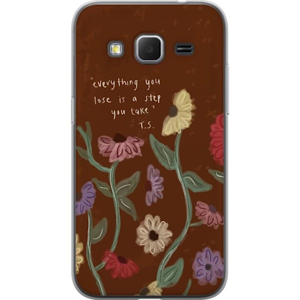 Samsung Galaxy Core Prime Gennemsigtig cover Blomster