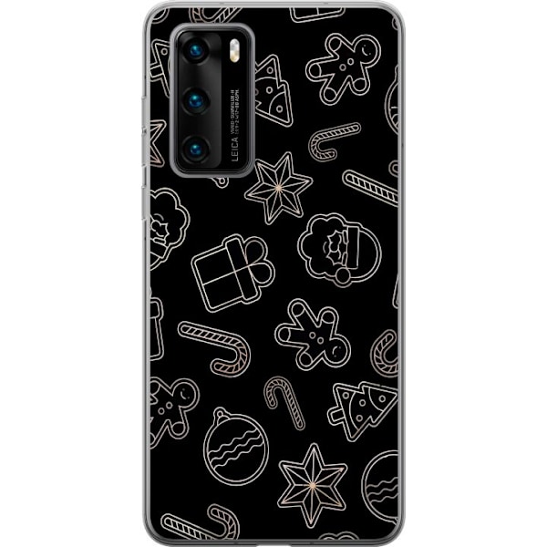 Huawei P40 Läpinäkyvä kuori Joulukuviointi