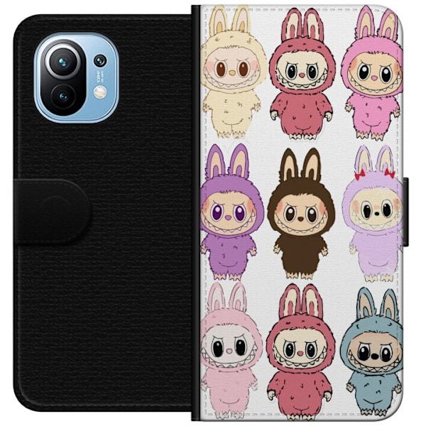 Xiaomi Mi 11 Lompakkokotelo Labubu Pink Monster - Popkulttuuri