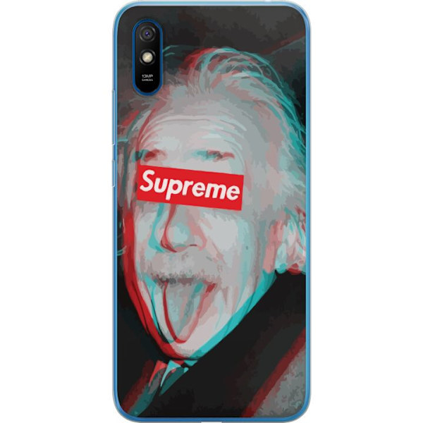 Xiaomi Redmi 9A Läpinäkyvä kuori Supreme Albert Einstein 3D Motiivi Katumuoti Suunnittelu Suosittu Tiede Ikoni Kaupunkitaide