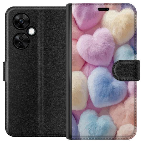 OnePlus Nord CE 3 Lite Plånboksfodral Hjärtan Kärlek Grafisk Design Romantiskt Motiv Populärt Symbol Grafiskt Mönster Dekoration