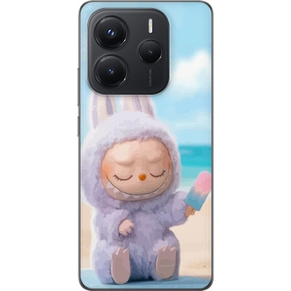 Xiaomi Redmi Note 14 Läpinäkyvä kuori Labubu Vaaleanpunainen Tunnelma