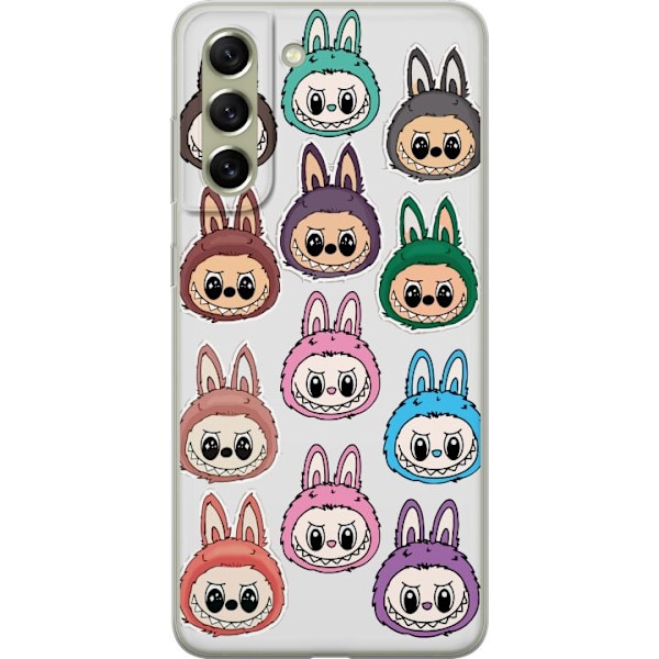 Samsung Galaxy S21 FE 5G Läpinäkyvä kuori Labubu Macaron Mo