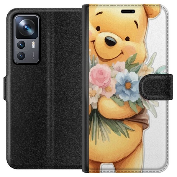 Xiaomi 12T Plånboksfodral Nalle Puh med blommor – klassisk