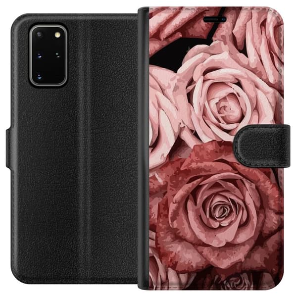 Kompatibel Tegnebogsetui til Samsung Galaxy S20+ Roser
