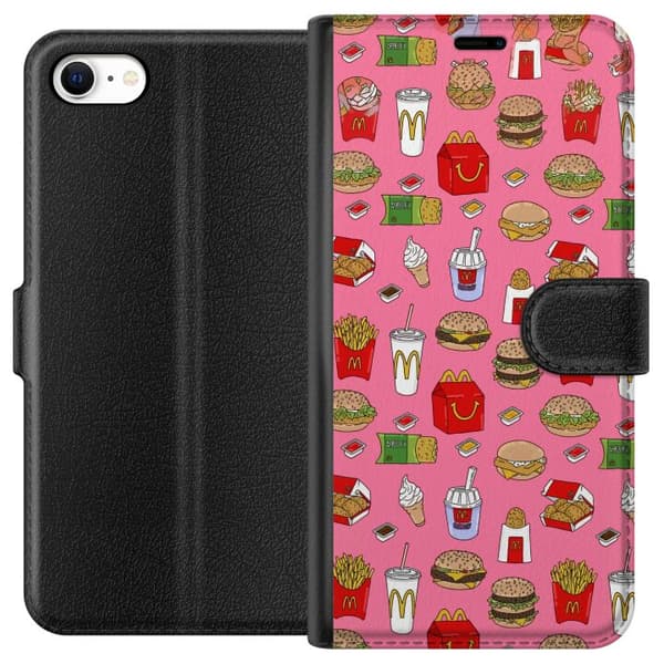 Kompatibelt Plånboksfodral till Apple iPhone 6s Fastfood rosa