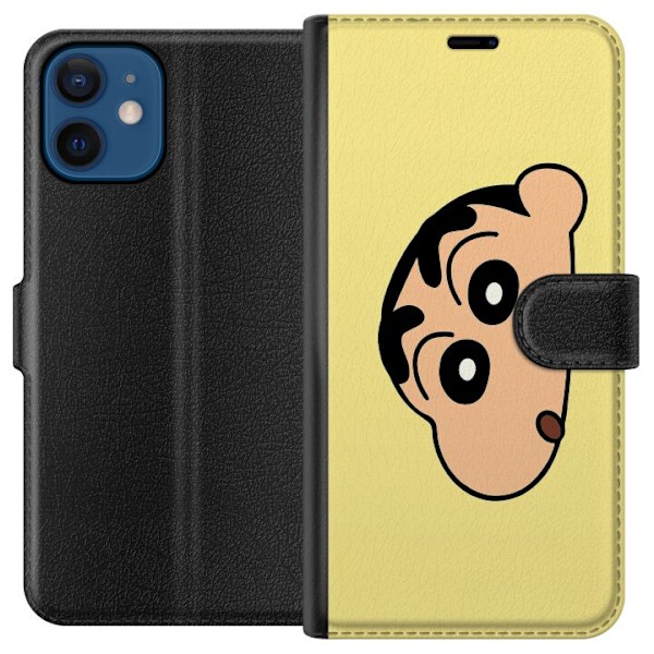 Apple iPhone 12  Tegnebogsetui Peeking Shinchan