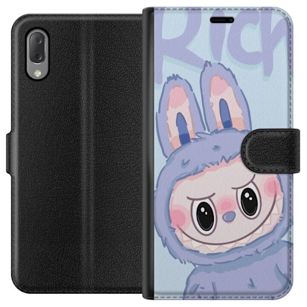 Sony Xperia L3 Tegnebogsetui Blå Kanin Labubu