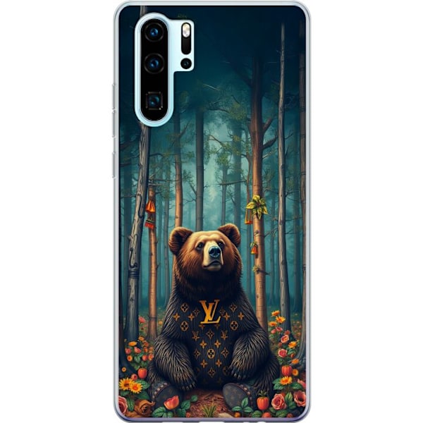 Huawei P30 Pro Läpinäkyvä kuori LV karhu metsässä