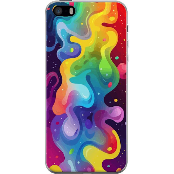 Apple iPhone 5s Genomskinligt Skal Color Splash Abstrakt Konst Design Färgstarkt Mönster Modern Populär Väggkonst Grafiskt Trend