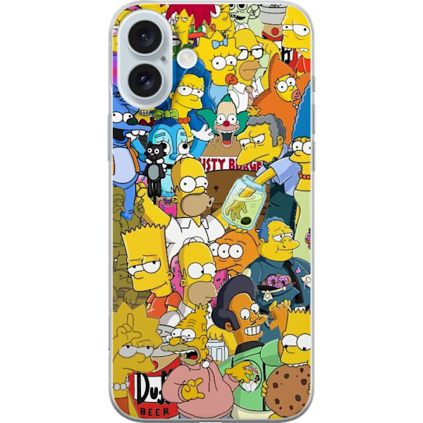 Apple iPhone 16 Plus Genomskinligt Skal The Simpsons