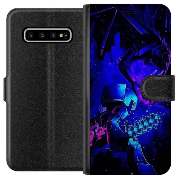Kompatibelt Lommeboketui til Samsung Galaxy S10+ Minecraft