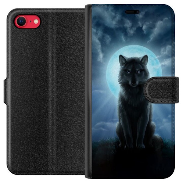 Apple iPhone 8 Lompakkokotelo Susi Pimeässä