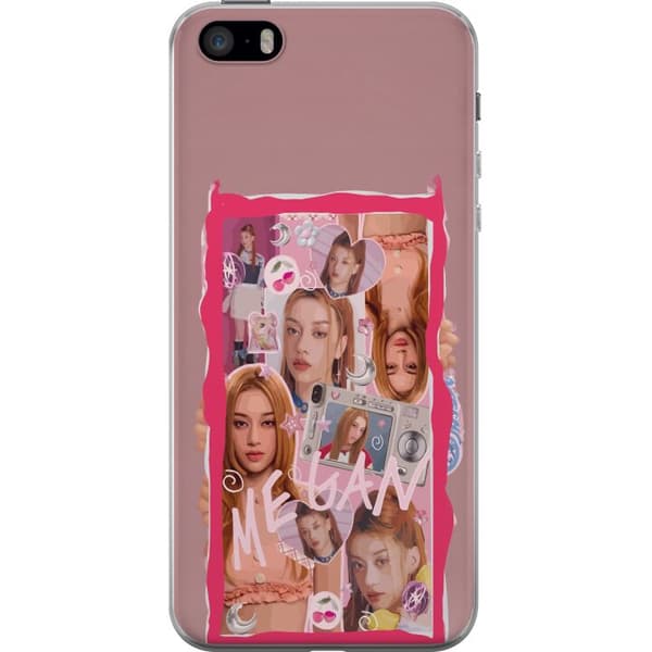 Kompatibelt Mobilskal till Apple iPhone SE (2016) Megan rosa collage rosa