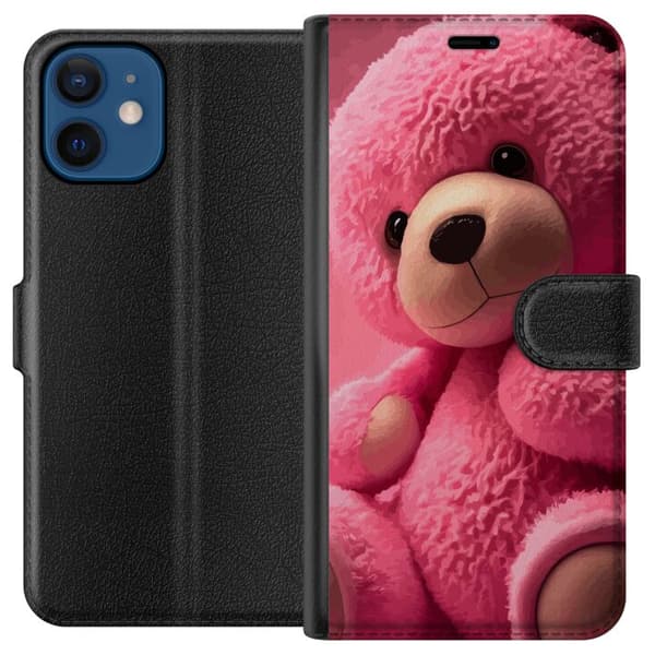 Kompatibelt Plånboksfodral till Apple iPhone 12 Björn Rosa
