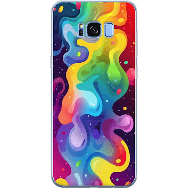 Samsung Galaxy S8 Genomskinligt Skal Color Splash Abstrakt Konst Design Färgstarkt Mönster Modern Populär Väggkonst Grafiskt Trend