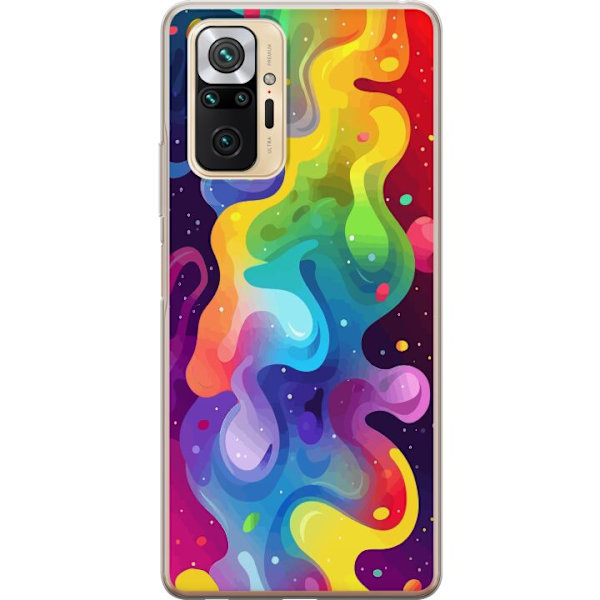 Xiaomi Redmi Note 10 Pro Genomskinligt Skal Color Splash Abstrakt Konst Design Färgstarkt Mönster Modern Populär Väggkonst Grafiskt Trend
