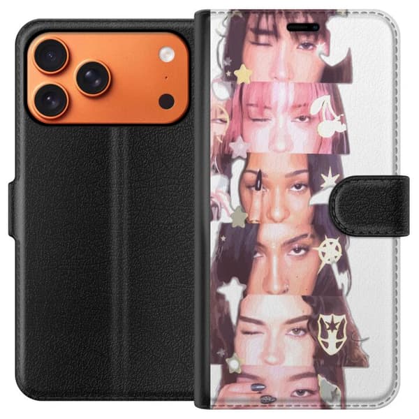 Kompatibel Tegnebogsetui til Apple iPhone 17 Pro Max KATSEYE hvid