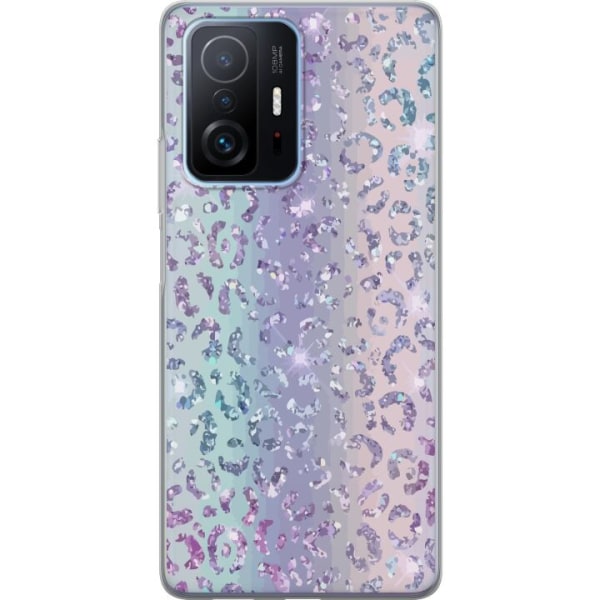 Xiaomi 11T Pro Läpinäkyvä kuori Glitter Leopard