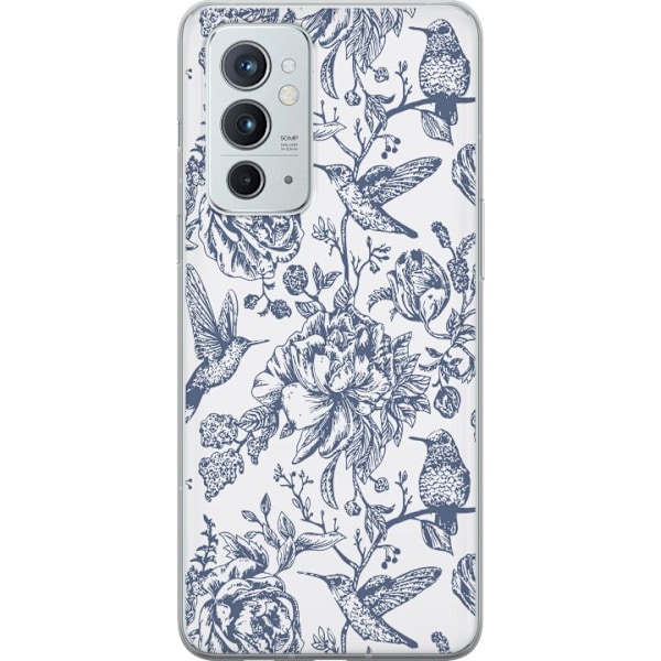 OnePlus 9RT 5G Gennemsigtig cover Blomster & Fugle - Romantisk Vintage-stil Mønster