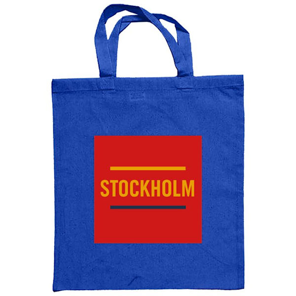 Kangaskassi | Kestävä Ostoskassi Kangasta Tukholma - Jääki Sininen one size
